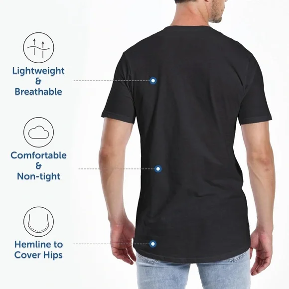 Comfneat Men's 4-Pack Basic Tee Crew Neck Cotton T-Shirts Light Undershirts - Picture 5 of 5